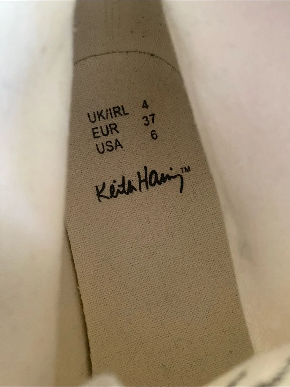 Keith Haring Signed Canvas High Top Sneakers 6